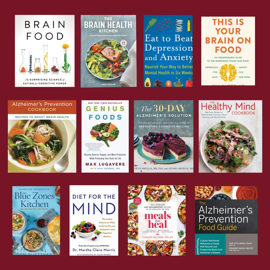 12 of Our Favorite Cookbooks and Nutrition Resources to Help you Set the Table for Brain Health
