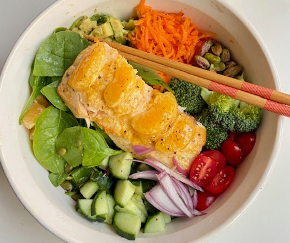 Clementine Crunch Salmon Salad 