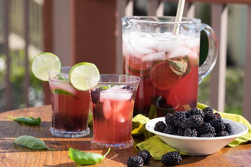 Bright Blackberry-Basil “Sangria”