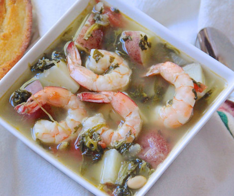 Shrimp & Turnip Greens Brain Nourishment Soup
