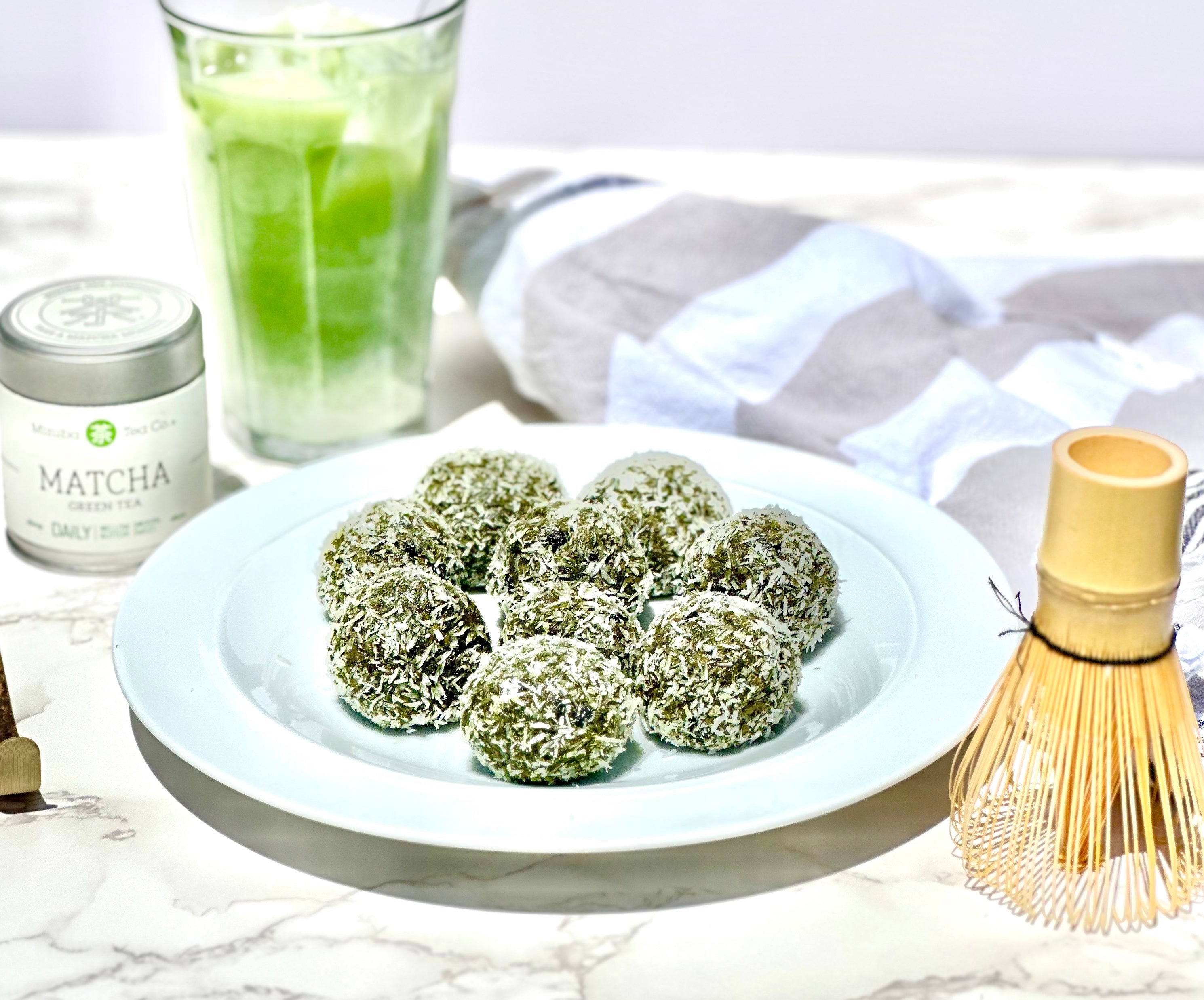 Matcha Blueberry Power Balls