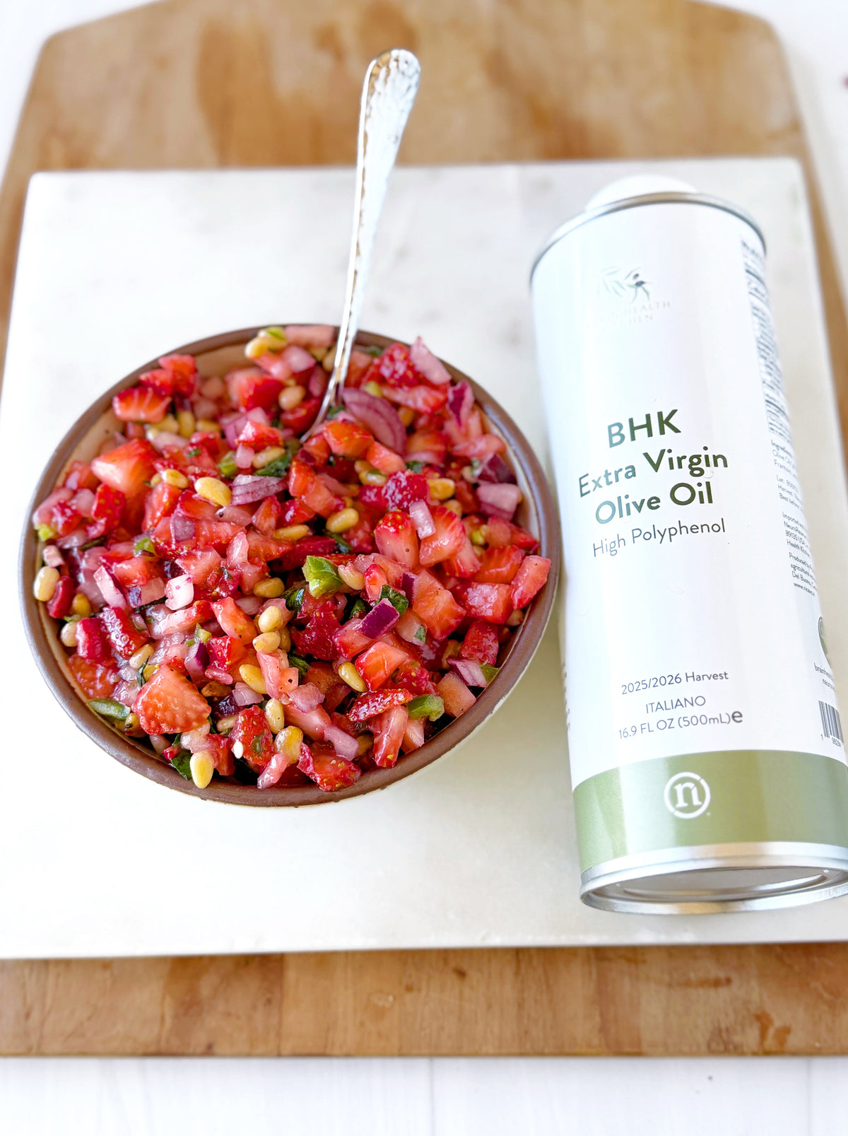 Easy Strawberry Salsa (Mediterranean Style!)