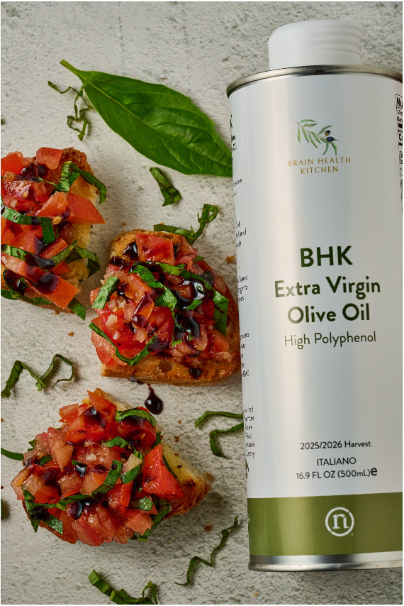 Bruschetta with Tomato Basil Topping & Balsamic Glaze