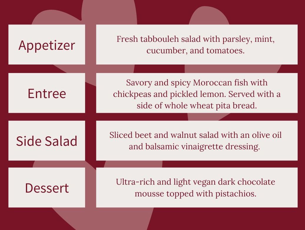 Brain-Healthy Valentine's Dinner Meal Plan: MIND Diet