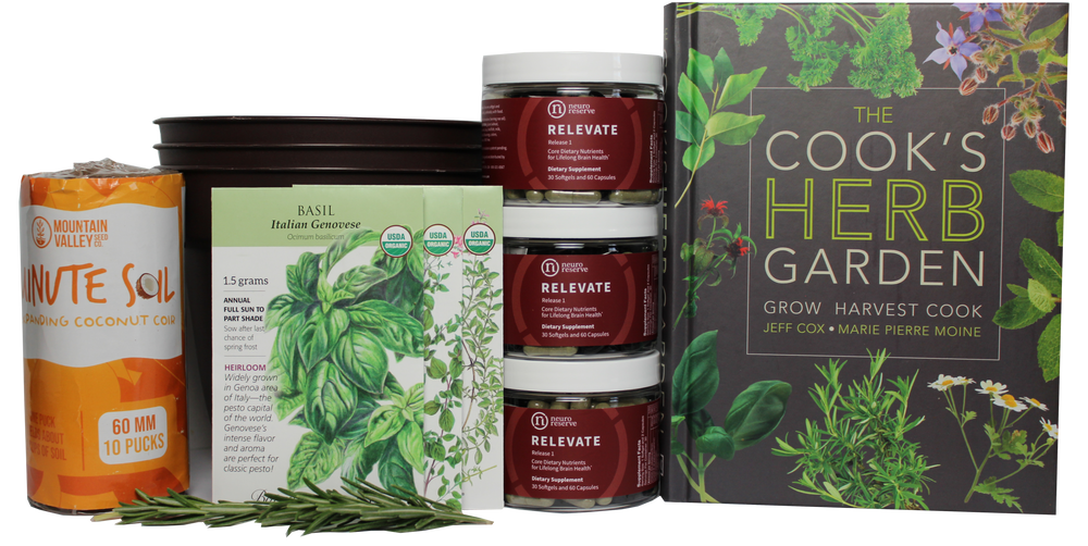 Spring Special Offer:  Windowsill Herb Garden + RELEVATE Starter Kit
