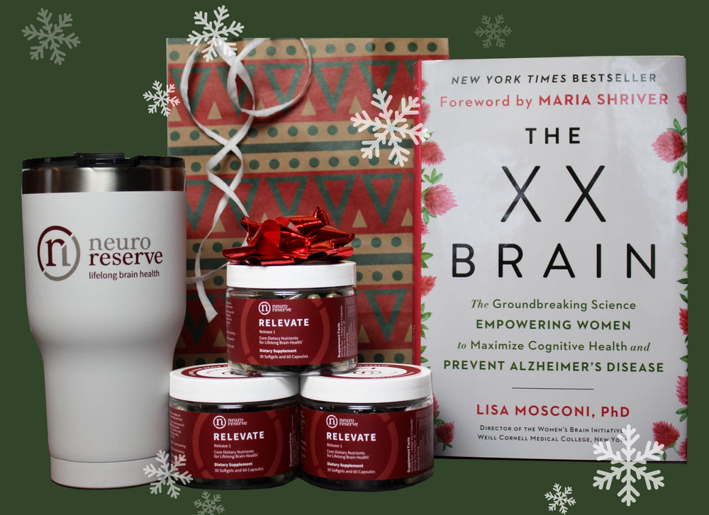 NeuroReserve Holiday Special Offer 2022:  RELEVATE Women’s Brain Health Gift Pack